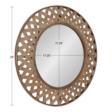Kate and Laurel Nubury Woven Framed Wall Mirror, Natural 28