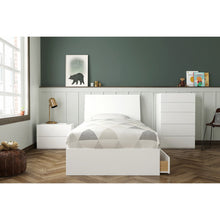 Nexera Malaga Platform Storage Bed Set - White
