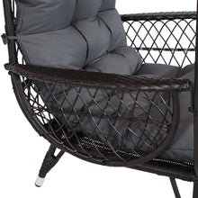 Sunnydaze Shaded Comfort Wicker Outdoor Egg Chair with Legs - 56.5