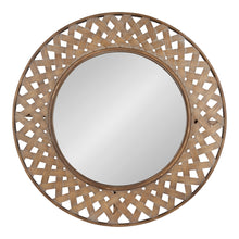Kate and Laurel Nubury Woven Framed Wall Mirror, Natural 28