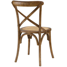Modway Gear Dining Side Chair Set of 2 in Walnut