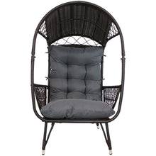 Sunnydaze Shaded Comfort Wicker Outdoor Egg Chair with Legs - 56.5