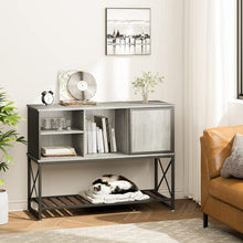 Bestier 44-inch Kitchen Sideboard Storage Cabinet with Drawers and Open Shelf Grey