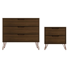 Manhattan Comfort Rockefeller 3 Drawer Dresser and 2 Drawer Nightstand