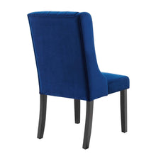 Modway Renew Parsons Performance Velvet Dining Side Chairs - Set of 2 in Navy