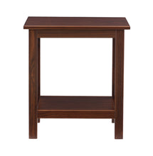 Linon Moreland Solid Wood End Table with Shelf, Antique Tobacco Finish