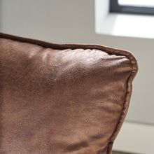 Better Homes & Gardens Pillow Lounge, Accent Chair, Brown Faux Leather Upholstery