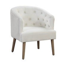 Better Homes & Gardens Barrel Accent Chair, Vanilla Dream Beige, Velvet Upholstery