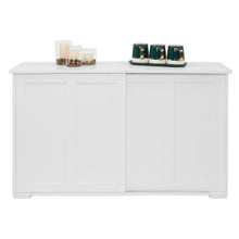 Ktaxon Storage Sideboard Buffet Cabinet, with 2 Sliding Doors Wine Shelf White