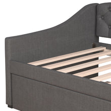 Zoey Tufted Upholstered Twin Daybed With Trundle by Hillsdale Living Essentials, Charcoal