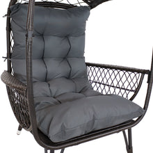 Sunnydaze Shaded Comfort Wicker Outdoor Egg Chair with Legs - 56.5