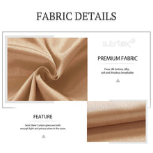 Subrtex 2 Faux Silk Semi-Sheer Window Elegance Curtains/Drape/Panels/Treatment and Solid Grommets for Bedroom(52\'\' x 84\'\', Taupe)