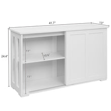 Ktaxon Storage Sideboard Buffet Cabinet, with 2 Sliding Doors Wine Shelf White