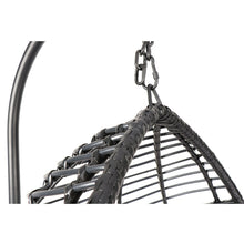 OVERDRIVE Lovely Swing Egg Chair with Stand, High-Quality Modern Design, 37.4x37.4x76.77 (Red)