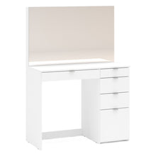 Polifurniture Linden Modern Vanity Desk, White Finish