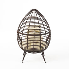 Noble House Melton Cushion Resin Wicker Outdoor Lounge Chair - Brown