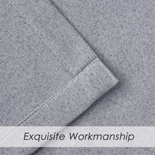 Melodieux Linen-textured Blackout Room-Darkening Thermal Insulated Curtains