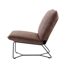 Better Homes & Gardens Pillow Lounge, Accent Chair, Brown Faux Leather Upholstery