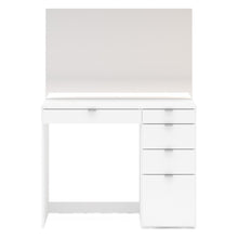 Polifurniture Linden Modern Vanity Desk, White Finish