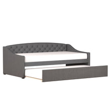 Zoey Tufted Upholstered Twin Daybed With Trundle by Hillsdale Living Essentials, Charcoal