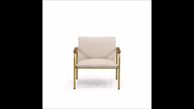 Sauder 423749 Coral Cape Lounge Chair, Ivory Finish