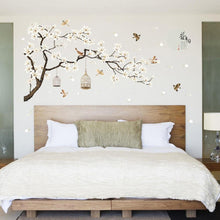 Big Size Tree Birds Flower Wall