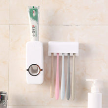 Toothpaste Dispenser with 5 Toothbrush Holder