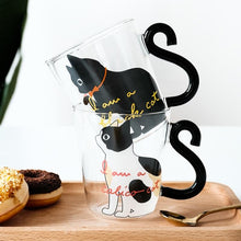 Cat Glass Juice Coffee Cup