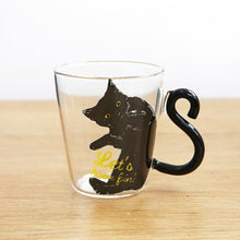 Cat Glass Juice Coffee Cup