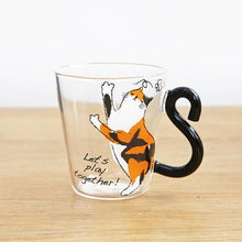 Cat Glass Juice Coffee Cup