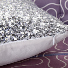 Solid Color Glitter Sequins Throw Pillow
