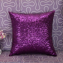 Solid Color Glitter Sequins Throw Pillow