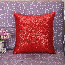 Solid Color Glitter Sequins Throw Pillow