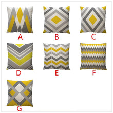 Yellow Geometric Pattern Throw Pillow