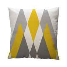 Yellow Geometric Pattern Throw Pillow