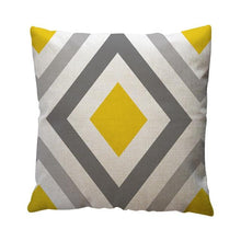 Yellow Geometric Pattern Throw Pillow