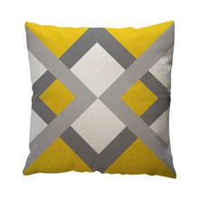 Yellow Geometric Pattern Throw Pillow