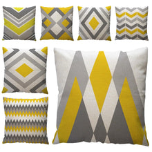 Yellow Geometric Pattern Throw Pillow