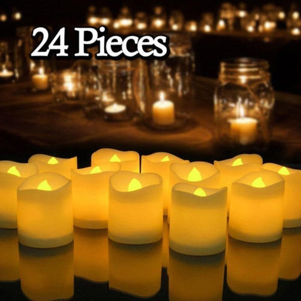 6/24Pcs Flameless LED Candles Tea Light