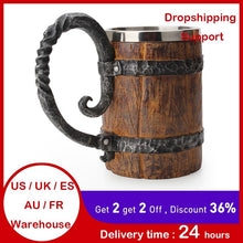 Viking Wood Style Beer Mug