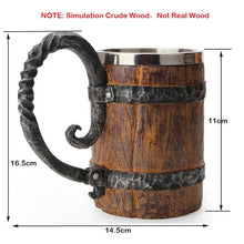 Viking Wood Style Beer Mug