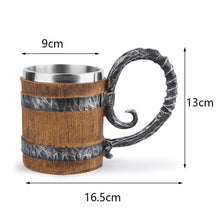 Viking Wood Style Beer Mug