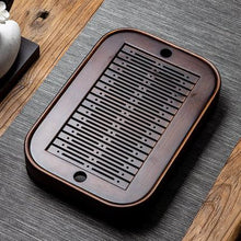 Natural Bamboo Wood Tea Plate Set-