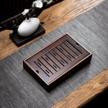 Natural Bamboo Wood Tea Plate Set-