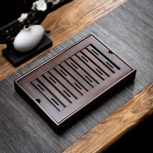 Natural Bamboo Wood Tea Plate Set-