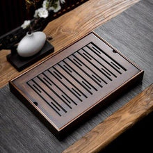 Natural Bamboo Wood Tea Plate Set-