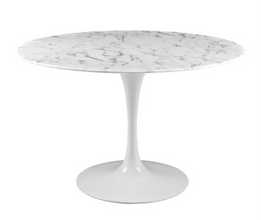 Modway Lippa Marble 47-Inch Dining Table in White