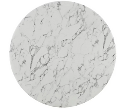 Modway Lippa Marble 47-Inch Dining Table in White