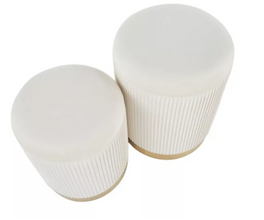 LumiSource® Marla 2-Piece Nesting Ottoman Set in Cream/Gold
